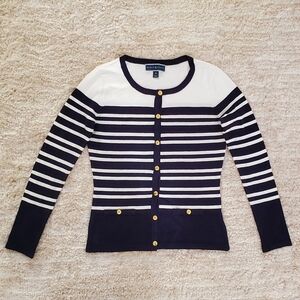 Karen Scott Striped Cardigan
